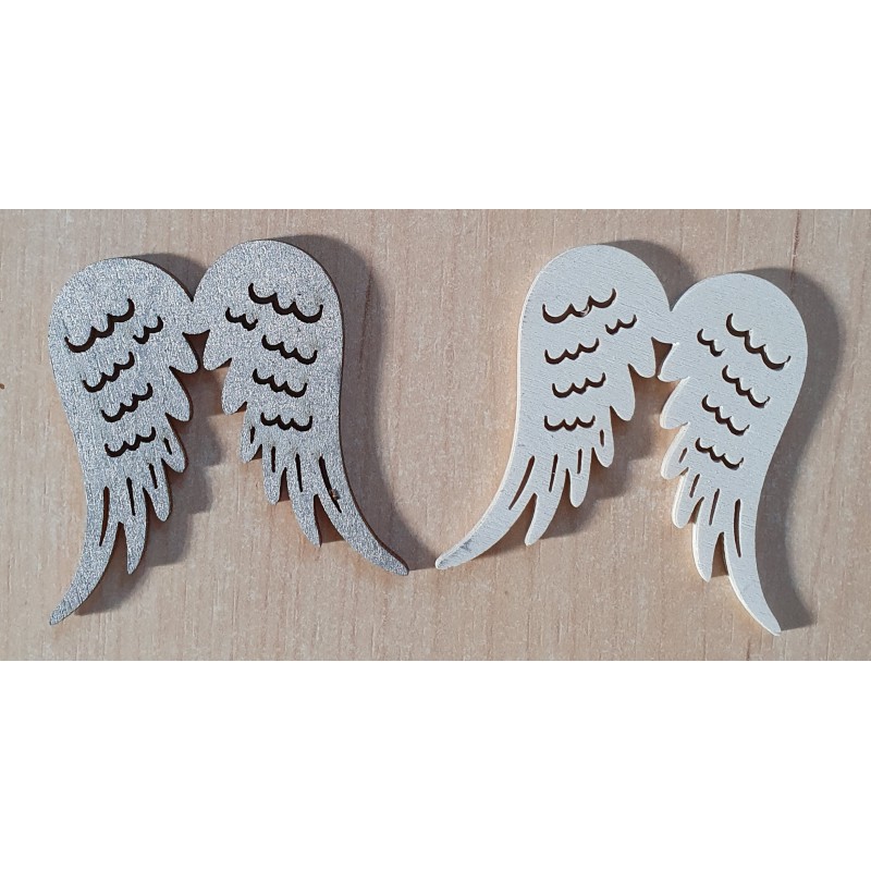 Holz Flügel weiss und silber