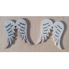 Holz Flügel weiss und silber
