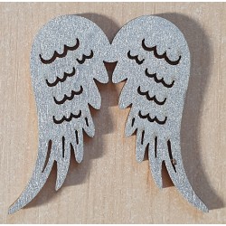 Holz Flügel weiss und silber