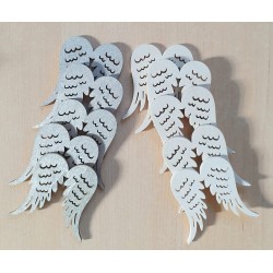 Holz Flügel weiss und silber