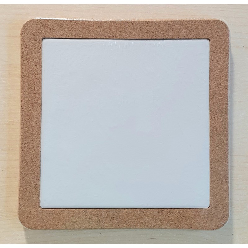 Korkuntersetzer mit Keramik Quadrat