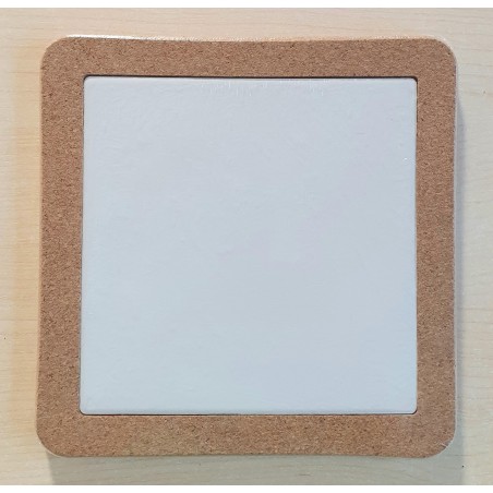 Korkuntersetzer mit Keramik Quadrat