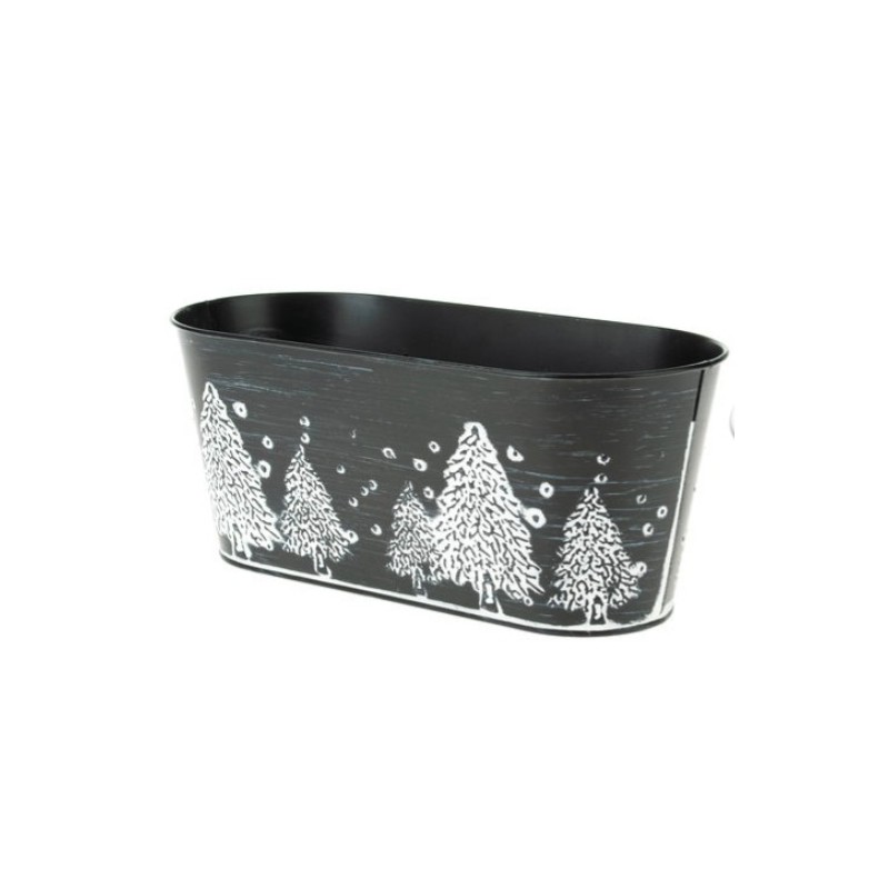 Metall Wanne schwarz