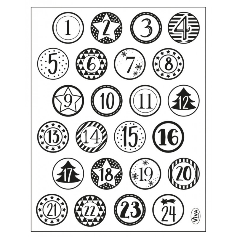 Clear Stamps Adventszahlen