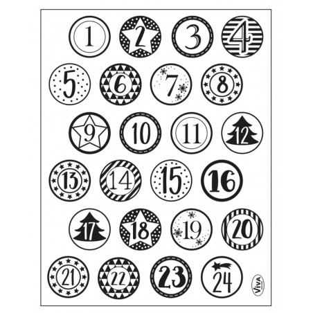 Clear Stamps Adventszahlen
