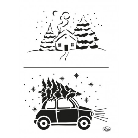 Schablone Winter