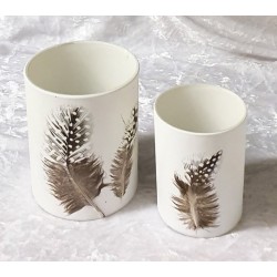Glas mit Feder 1