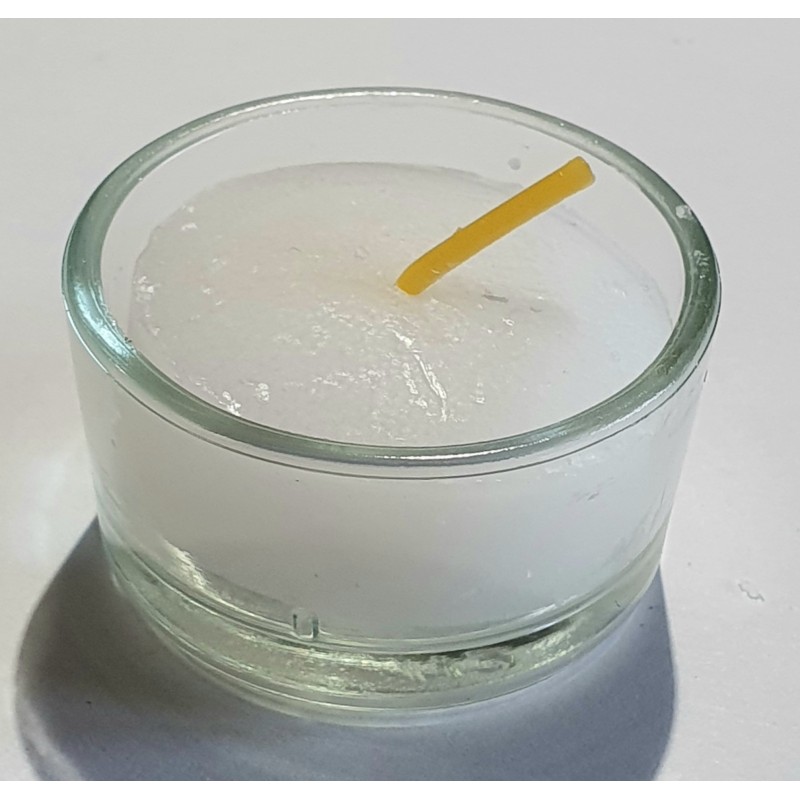 Teelicht Glas mit Kerze