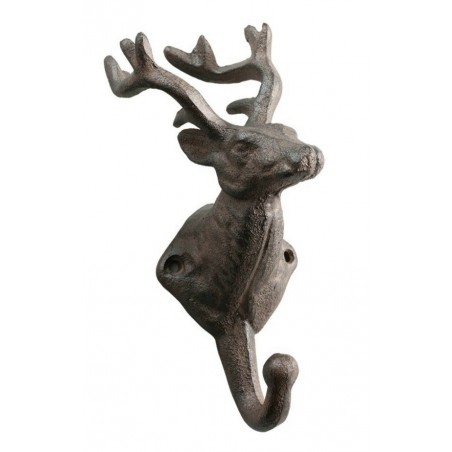 Metall Haken Hirsch schwarz/rosteffekt