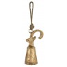 Metall Glocke Steinbock goldfarbig