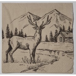 Serviette Hirsch