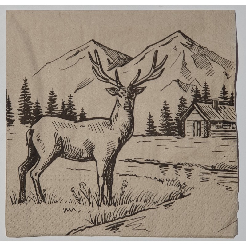 Serviette Hirsch
