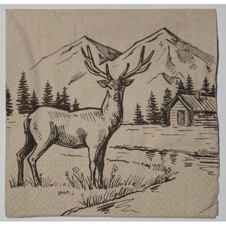 Serviette Hirsch