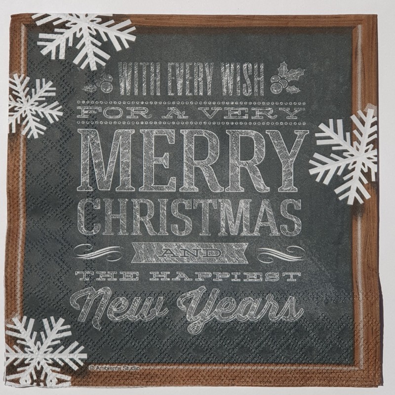 Serviette Merry Christmas