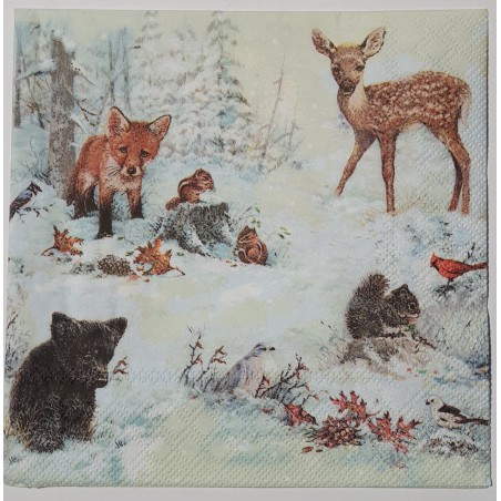 Serviette Waldtiere