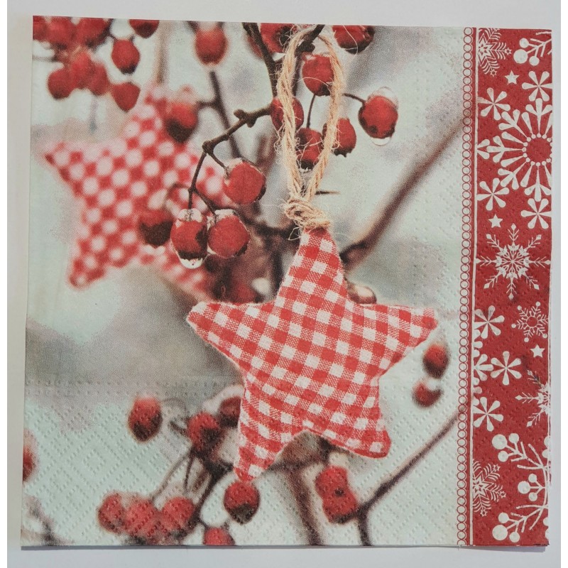 Serviette Stern rot