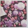 Serviette Baumschmuck lila