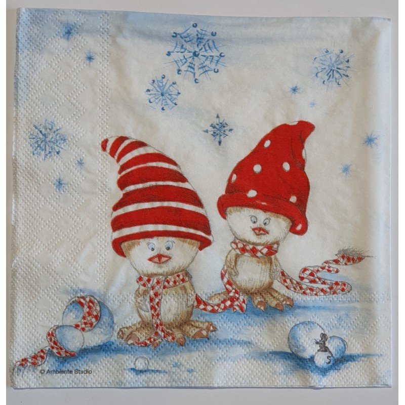 Serviette Vögel