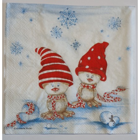 Serviette Vögel