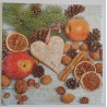 Serviette Herz/Apfel