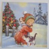 Serviette Mädchen/Hund