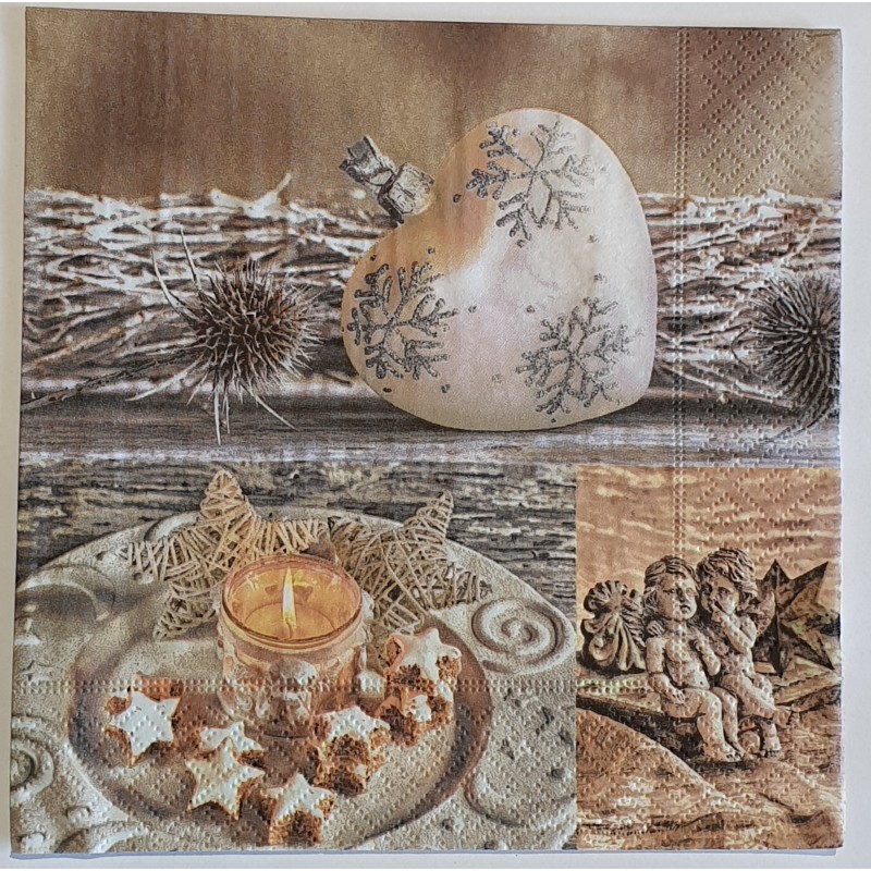 Serviette Engel/Kerze