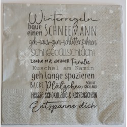 Serviette Winterregeln