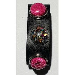 Druckknopf Wechselschmuck Armband schwarz