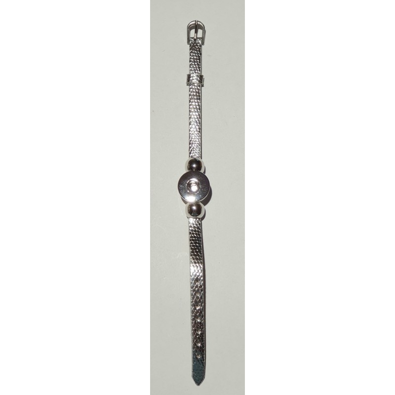 Druckknopf Wechselschmuck Armband silber