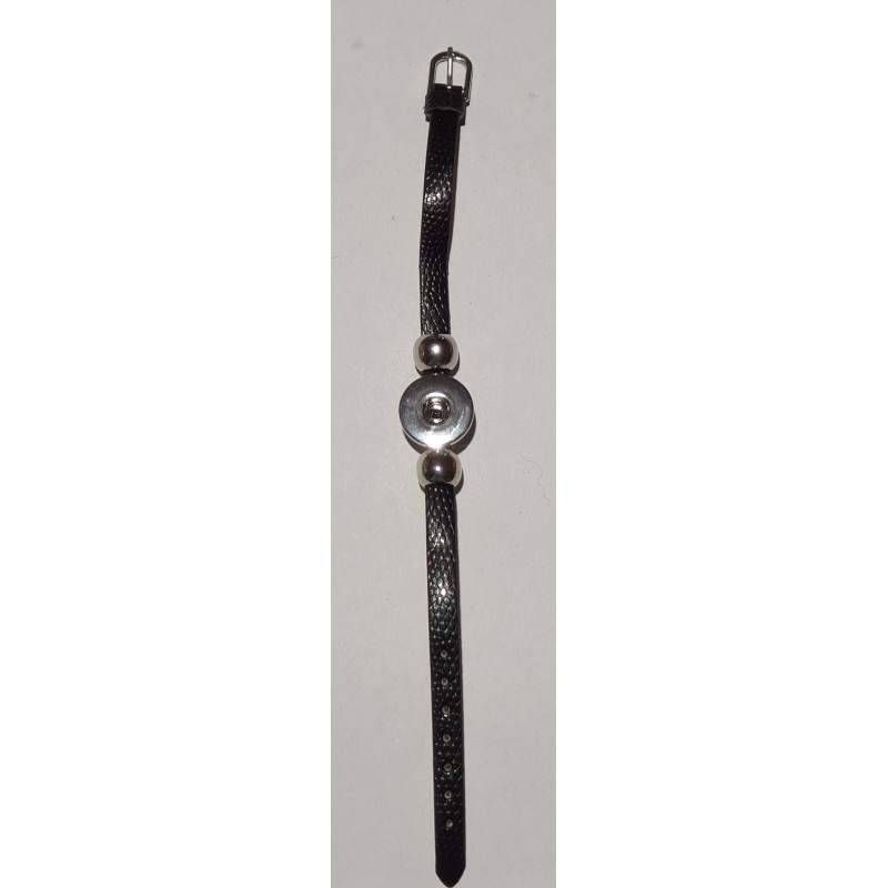 Druckknopf Wechselschmuck Armband schwarz