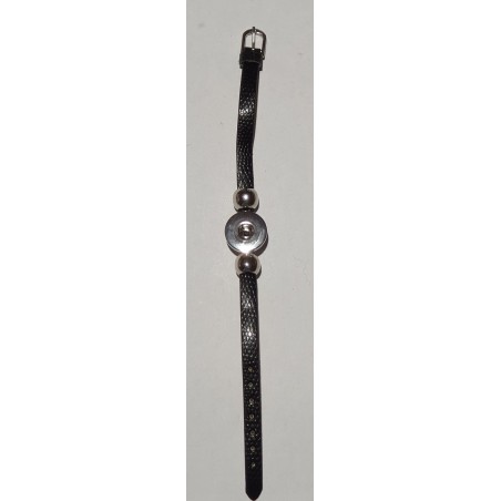 Druckknopf Wechselschmuck Armband schwarz