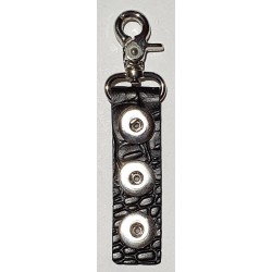 Druckknopf Wechselschmuck Schlüsselanhänger schwarz