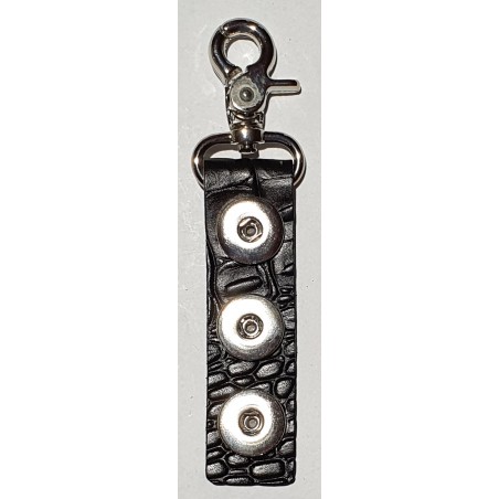 Druckknopf Wechselschmuck Schlüsselanhänger schwarz