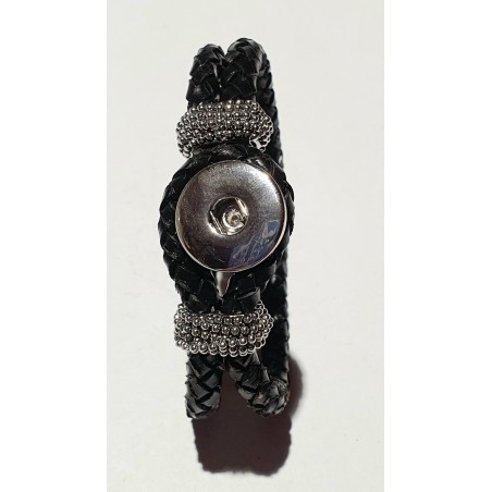 Druckknopf Wechselschmuck Armband schwarz