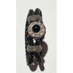 Druckknopf Wechselschmuck Armband schwarz