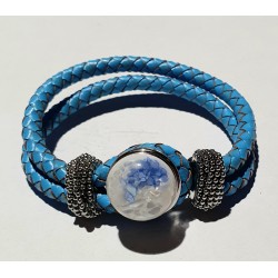 Druckknopf Wechselschmuck Armband türkis