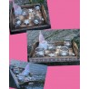 Advents Tablett geflammt
