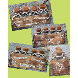 Holz Kistchen mit 4 Kerzen
