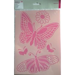 Schablone A4 Schmetterling/Blume