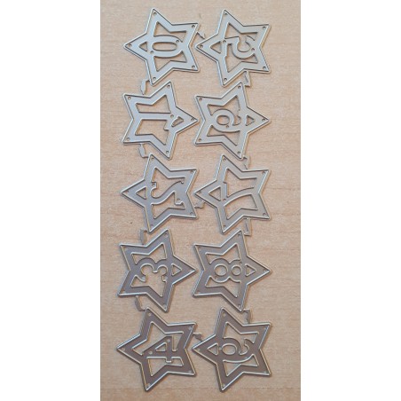 Metall Stanzform Sterne/Zahlen