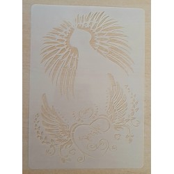 Schablone Herz/Flügel