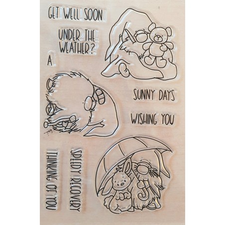 Clear Stamps Wichtel/Regenschirm