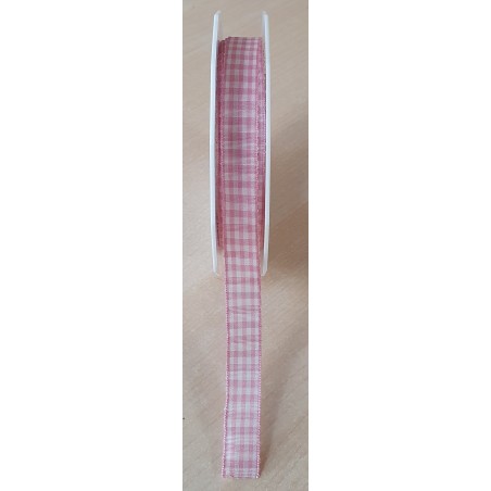 Dekoband kariert rosa