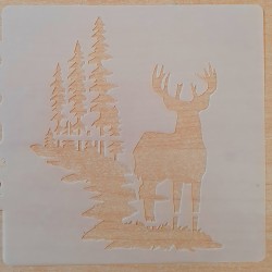 Schablone Hirsch