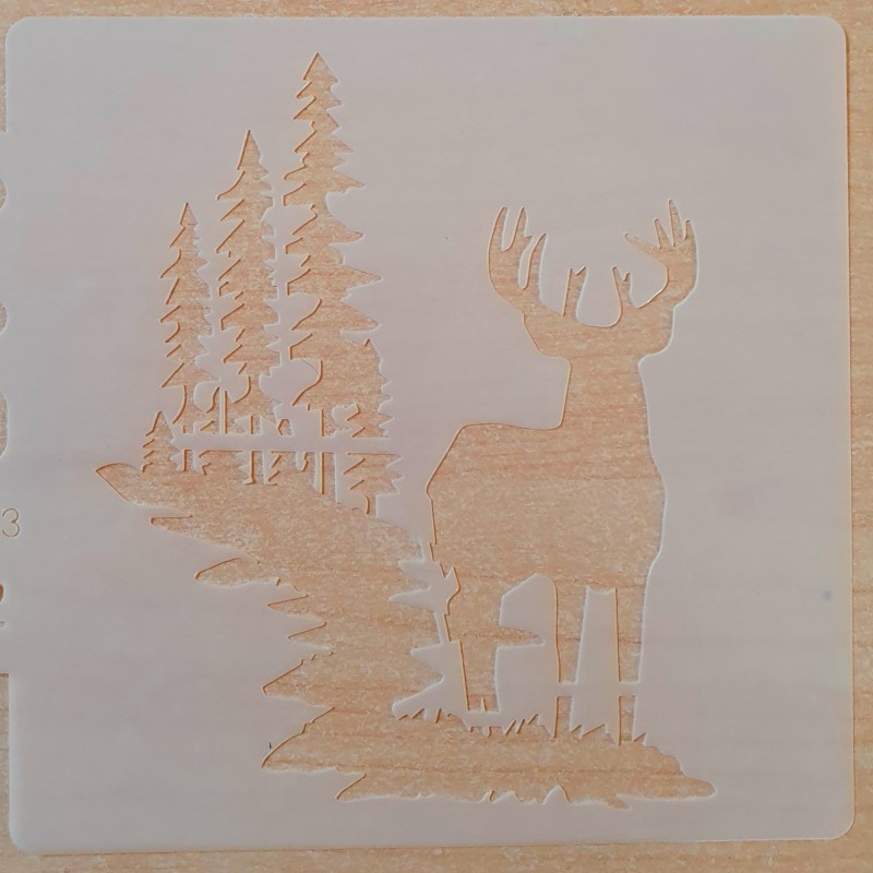 Schablone Hirsch