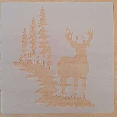 Schablone Hirsch