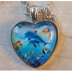 Kette mit Herz Cabochon Delphine