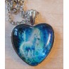 Kette mit Herz Cabochon Einhorn