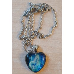 Kette mit Herz Cabochon Einhorn