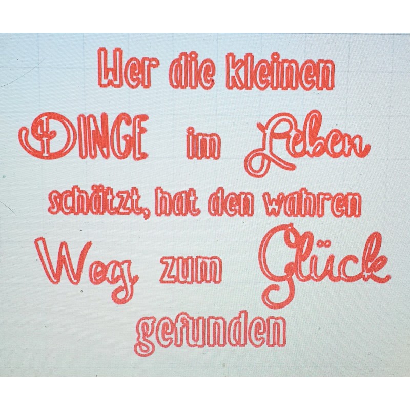 Schablone kleine Dinge...